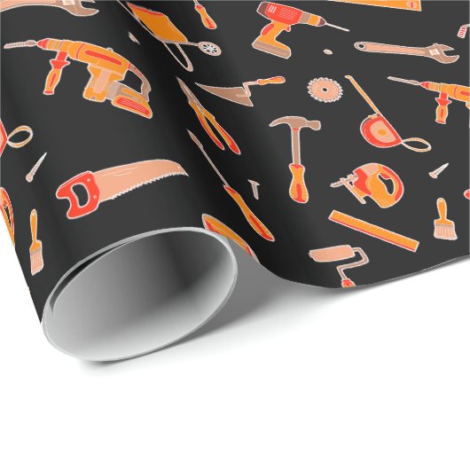 Handyman Tools Pattern Geschenk Geschenkpapier (Rolleneckpunkt)