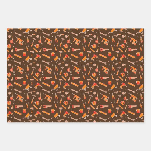 Handyman Tools Pattern Geschenk Geschenkpapier Set (Vorderseite 3)