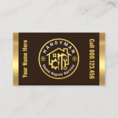 Handyman Tools platzieren auf Goldrändern Visitenkarte (Vorderseite)