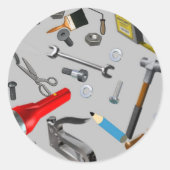 Handyman Tools Runder Aufkleber (Vorderseite)