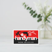Handyman Tools Silhouette Border Visitenkarte (Stehend Vorderseite)