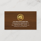 Handyman Tools Sprocket Zuhause-Reparatur Visitenkarte (Rückseite)