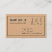 Handyman Tools Texture Business Card Visitenkarte (Vorderseite)