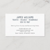 Handyman Tools Visitenkarte (Rückseite)