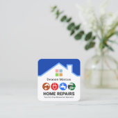 Handyman Tools Window Rooftop Rahmen Quadratische Visitenkarte (Stehend Vorderseite)