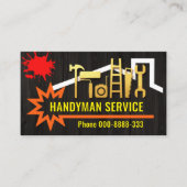 Handyman-Tools zur Behebung der Zuhause-Holzblende Visitenkarte (Vorderseite)