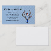 Handyman Tradesman Carpenter Mechanic Plumber Cart Visitenkarte (Vorne/Hinten)