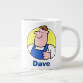 Handyman Tradesman mit Name Jumbo-Tasse (Rechts)