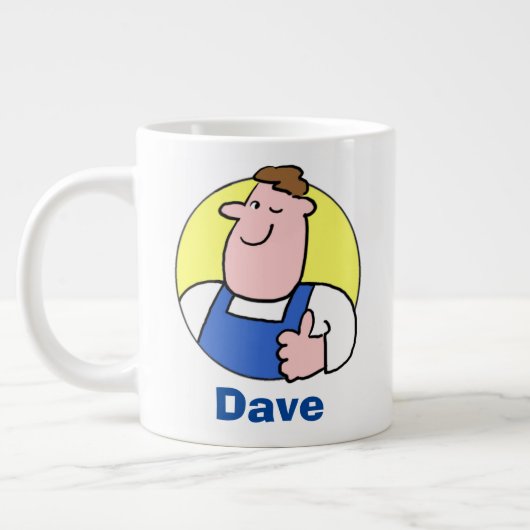 Handyman Tradesman mit Name Jumbo-Tasse (Links)