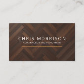 Handyman und Generalunternehmer für Holztextur Visitenkarte (Vorderseite)