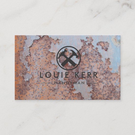 Handyman Vintag Rusty Metal Visitenkarte (Vorderseite)