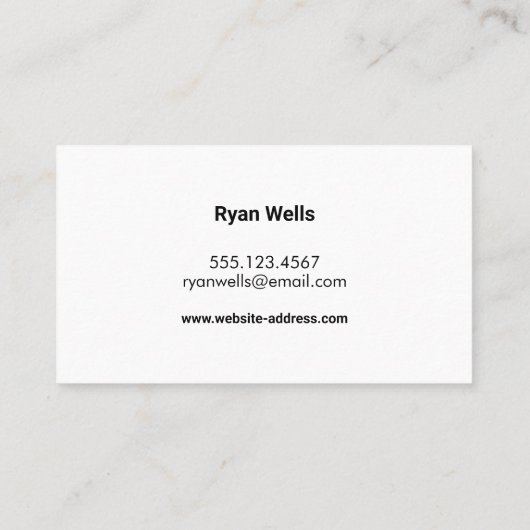 Handyman Visitenkarte (Rückseite)