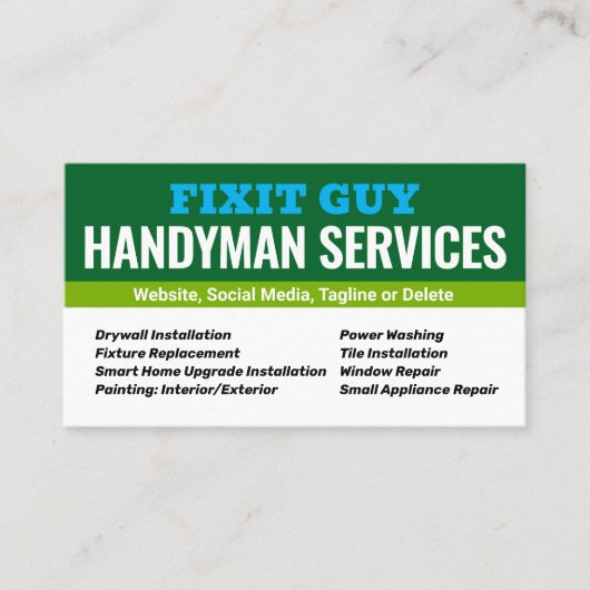 Handyman Visitenkarte (Vorderseite)