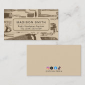 Handyman-Visitenkarte für rustikale Tools Visitenkarte (Vorne/Hinten)