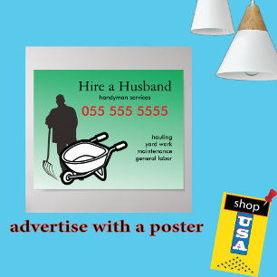 HandyMan Werbung für kleine Unternehmen Poster
