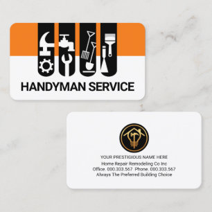 Handyman-Werkzeug-Tab Home-Reparaturen Visitenkarte