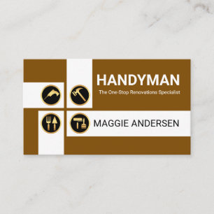 Handyman Werkzeuge Crisscross Visitenkarte