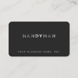Handyman [White Letterpress Style] Visitenkarte