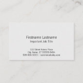 Handyman [White Letterpress Style] Visitenkarte (Rückseite)