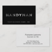 Handyman [White Letterpress Style] Visitenkarte (Vorne/Hinten)