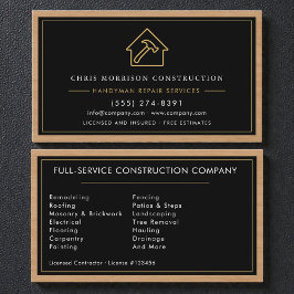 Handyman Wood Texture Visitenkarte