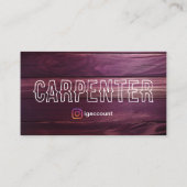 Handyman Woodworker Visitenkarte (Rückseite)