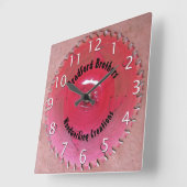 Handyman Woodworking Red Saw Blade Individuelle Na Quadratische Wanduhr (Winkel)