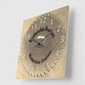 Handyman Woodworking Red Saw Blade Individuelle Na Quadratische Wanduhr (Winkel)