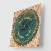 Handyman Woodworking Rustic Saw Blaw Template Quadratische Wanduhr (Winkel)