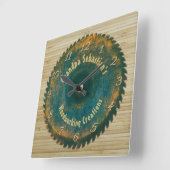 Handyman Woodworking Rustic Saw Blaw Template Quadratische Wanduhr (Winkel)