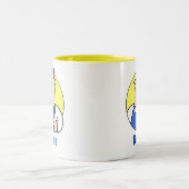 Handyman Worker Tradesman mit Namen Zweifarbige Tasse (Mittel)