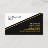 Handyman Working Tools Mechanic business card Visitenkarte (Rückseite)