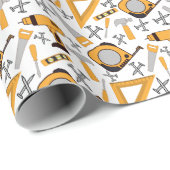 Handyman-Wrapapier in Gelb Geschenkpapier (Rolleneckpunkt)