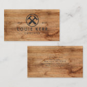Handyman, Zimmermann, Holzarbeiter, Holz Visitenkarte (Vorne/Hinten)