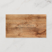 Handyman, Zimmermann, Holzarbeiter, Holz Visitenkarte (Rückseite)
