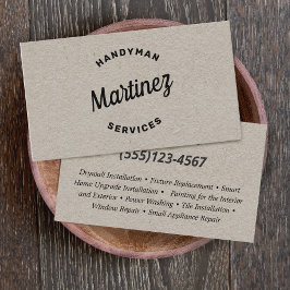 Handyman Zuhause Improvement Business Card Visitenkarte