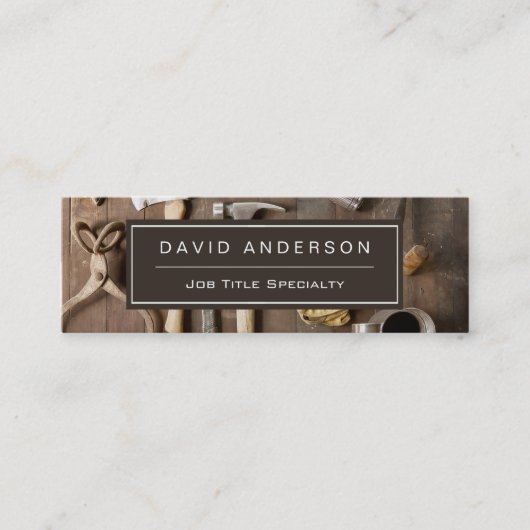 Handyman Zuhause Improvement Carpentry Reparaturen Mini Visitenkarte (Vorderseite)