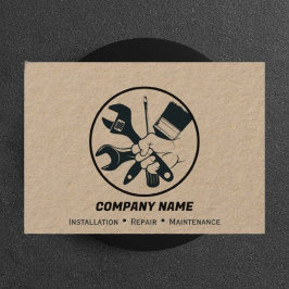 Handyman Zuhause Living Repair Service Craft Black Visitenkarte