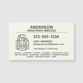 Handyman Zuhause Repair Magnetic Business Card Magnetkarte (Vorderseite)