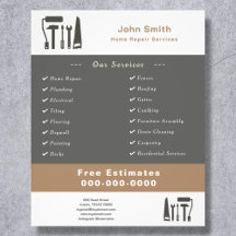 Handyman & Zuhause Repair Service Flyer