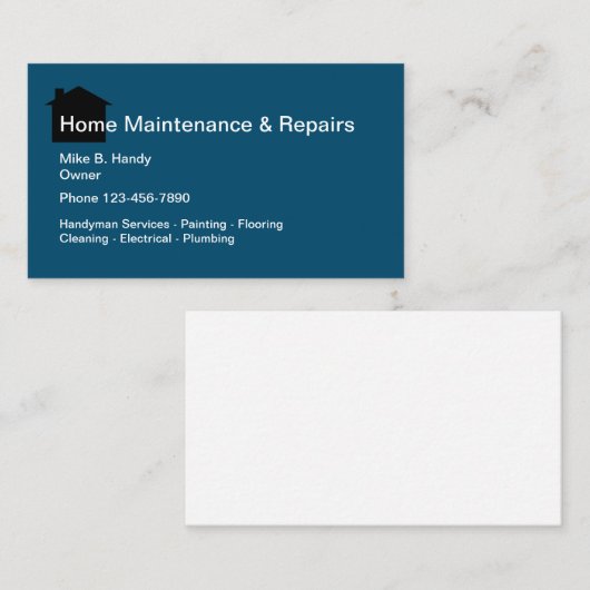Handyman Zuhause Repair Services Business Card Des Visitenkarte (Vorne/Hinten)