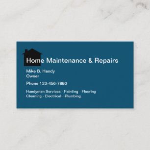 Handyman Zuhause Repair Services Business Card Des Visitenkarte
