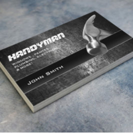 Handyman Zuhause Reparatur Beruflich Hammer Grunge Visitenkarte