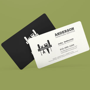 Handyman Zuhause Reparatur Business Custom Black N Visitenkarte