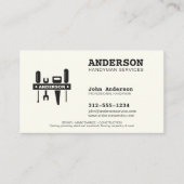 Handyman Zuhause Reparatur Business Custom Black N Visitenkarte (Vorderseite)