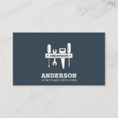 Handyman Zuhause Reparatur Business Custom Indigo  Visitenkarte (Rückseite)