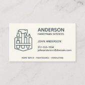 Handyman Zuhause Reparatur Business Indigo Blue Cu Visitenkarte (Vorderseite)