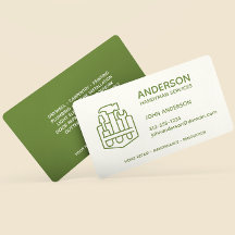 Handyman Zuhause Reparatur Business Olive Green Cu