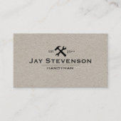 Handyman Zuhause Reparaturhammer und Wrench Kraft Visitenkarte (Vorderseite)