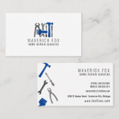 Handyman Zuhause reparieren Saubere moderne, einfa Visitenkarte (Vorne/Hinten)